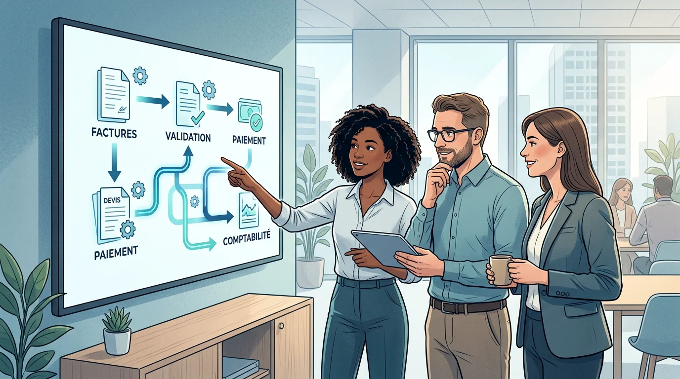Équipe de PME visualisant l'automatisation de ses processus de facturation